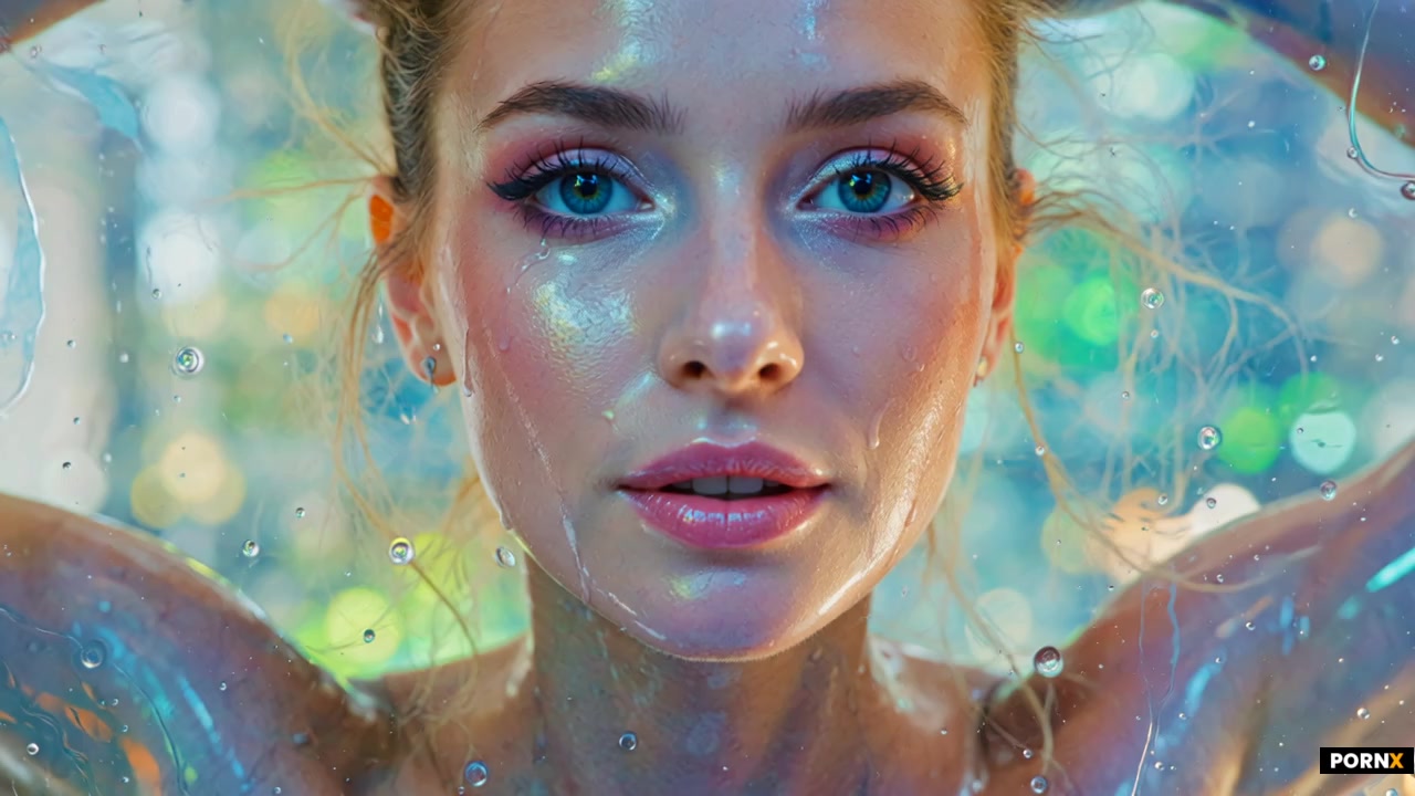 scene_description: A close-up animated female form fills the frame as her face and upper body slowly
