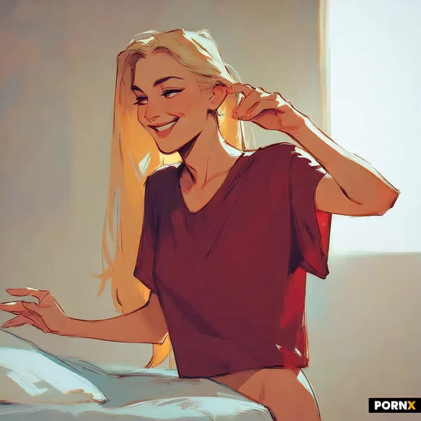 The woman is desperate for sex