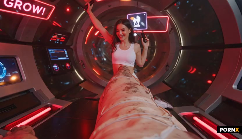 IN A RED SCREEN MORPHIC VORTEX TUNNEL WITH EMBEDDING "GROW!" COMMANDS