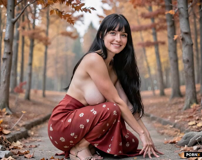 She gives a slutty smile and then gets down to business with a sloppy blowjob