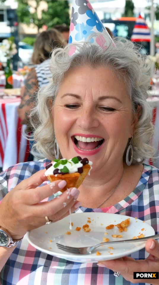 I want to see a fat woman eating a cake while fucking