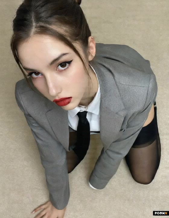 The woman is focused